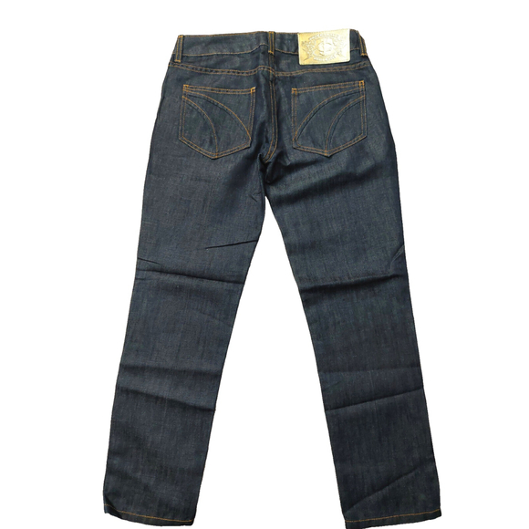 Just Cavalli Denim - Just Cavalli Glam Label Slim Cropped Blue Denim Jeans Sz 26 NWT